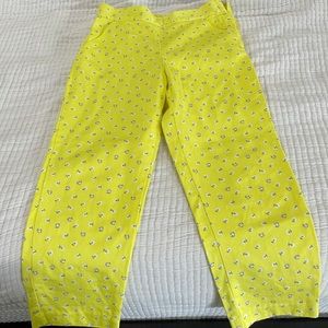 Janie and Jack yellow floral pants